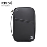 TRAVEL SEASON RFID Anti-theft Passport Clip ID Bag Waterproof Protective Case Travel Organizer Bag, Small White, Small Black, Large White, Large Black