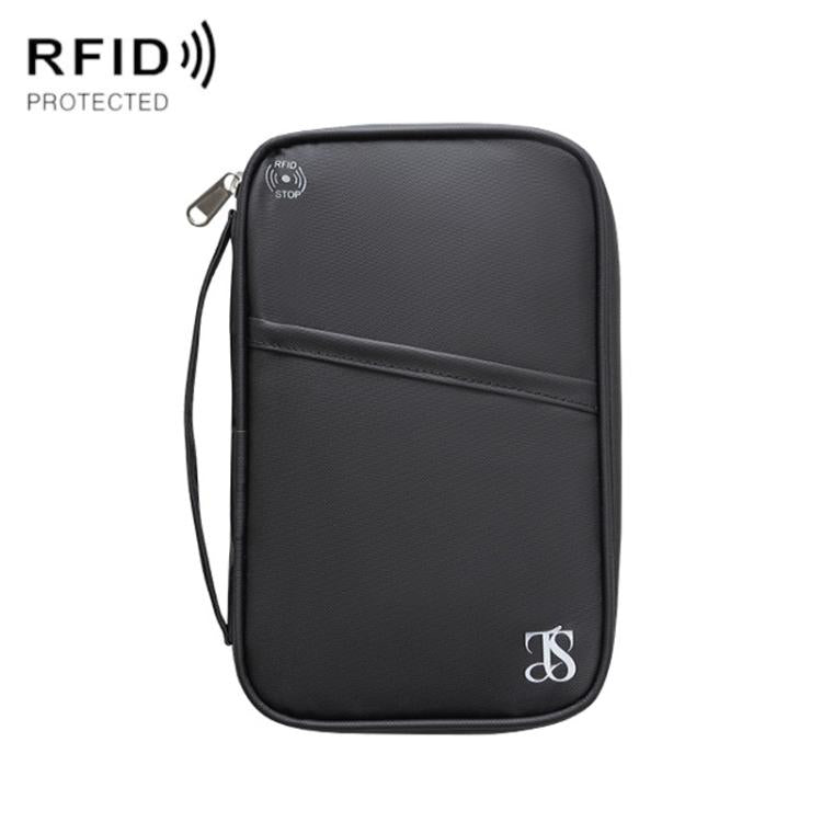TRAVEL SEASON RFID Anti-theft Passport Clip ID Bag Waterproof Protective Case Travel Organizer Bag, Small White, Small Black, Large White, Large Black