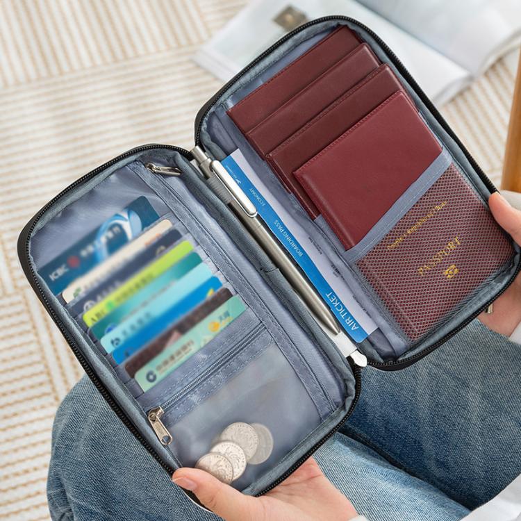 TRAVEL SEASON RFID Anti-theft Passport Clip ID Bag Waterproof Protective Case Travel Organizer Bag, Small White, Small Black, Large White, Large Black