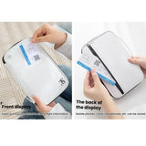 TRAVEL SEASON RFID Anti-theft Passport Clip ID Bag Waterproof Protective Case Travel Organizer Bag, Small White, Small Black, Large White, Large Black