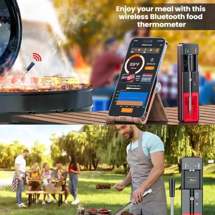 Smart Wireless Bluetooth BBQ Grill Thermometer Home Use Kitchen Food Oven Thermometer