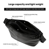 WEPOWER Simple Shoulder Bag For Men Light Casual Commuter Messenger Pack