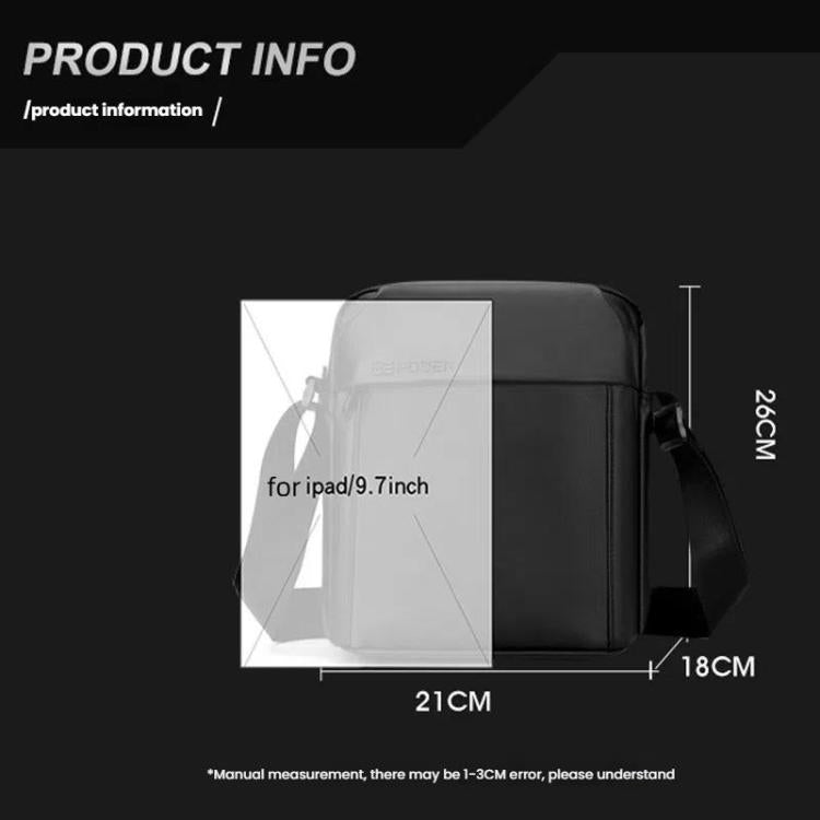 WEPOWER Men Messenger Bag Large Capacity Leisure Shoulder Bag For Travel Commuting