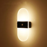 Magnetic Acrylic Smart Induction Night Light Rechargeable Wall Lamp Bedroom Bedside Lamp, White Arc White Light, White Arc Warm Light, Black Arc White Light, Black Arc Warm Light, White Rectangular White Light, White Rectangular Warm Light             ...