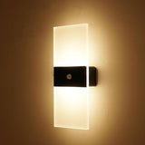 Magnetic Acrylic Smart Induction Night Light Rechargeable Wall Lamp Bedroom Bedside Lamp, White Arc White Light, White Arc Warm Light, Black Arc White Light, Black Arc Warm Light, White Rectangular White Light, White Rectangular Warm Light             ...