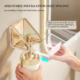 2pcs  /Pack Wall-mounted Shower Gel Shampoo Holder with Adjustable Hole Distance