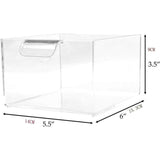 2pcs /Pack Stackable Makeup Drawer Organizer Acrylic Cosmetic Storage Box