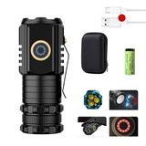 3LED Mini Flashlight Rechargeable Waterproof Torch with Tail Magnet & Battery, S350, S400