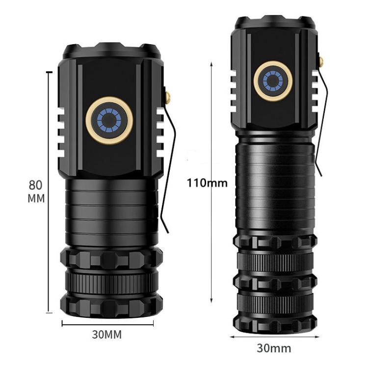3LED Mini Flashlight Rechargeable Waterproof Torch with Tail Magnet & Battery, S350, S400