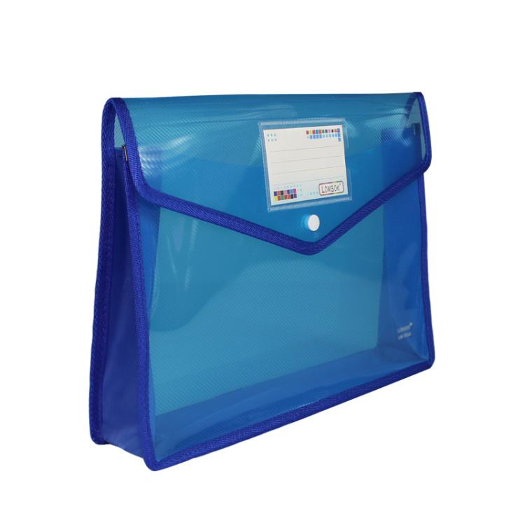 B4 Transparent File Pouch Expanding File Organizer Documents Bag with Snap Closure