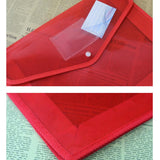 B4 Transparent File Pouch Expanding File Organizer Documents Bag with Snap Closure