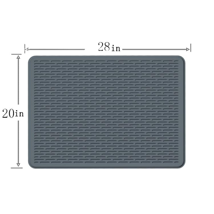 Large Silicone Stovetop Protective Mat Kitchen Countertop Dish Drainage Stain Prevention Pad, 71 x 50 x 0.3cm