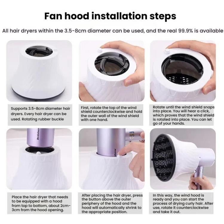 Universal Hair Diffuser Hair Dryer Air Hood Blow Curling Hair Styling Artifact Hair Drying Hood