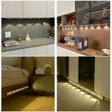 Rechargeable Motion Sensor Light Bar Cabinet Wardrobe Lamp With Remote Control, 20cm, 30cm, 40cm, 60cm, 80cm