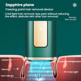 Sapphire Ice Sense Painless Laser Hair Remover Intense Pulse Ice Hair Removal Device, Dark Green FY-505AG, Crystal Green FY-505AL, Dark Green FY-507AG, Crystal Green FY-507AL, Dark Green FY-509AG, Crystal Green FY-509AL