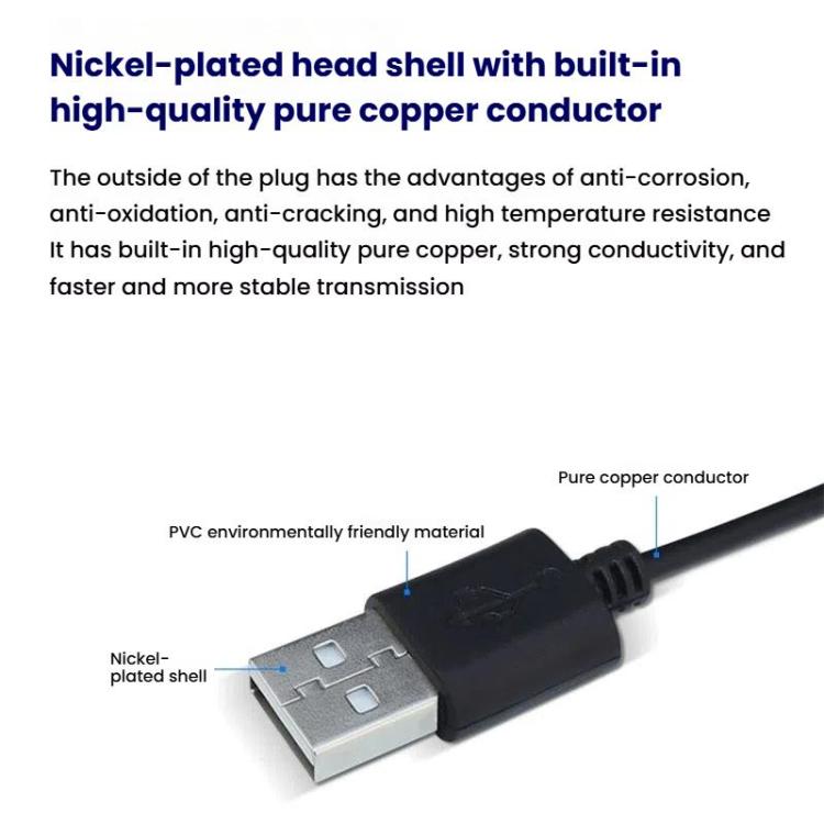 2Pin USB Power Cable 501 ON Off Control Button Cable LED Fill Light Strip Plant Light Power Cord