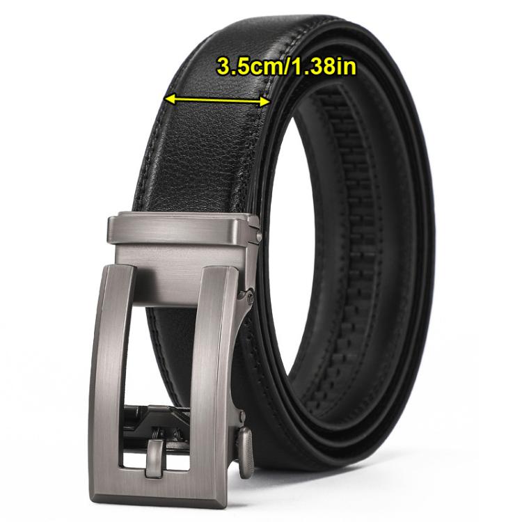 Dandali Men Leather Automatic Buckle Belt, 110cm, 115cm, 120cm, 125cm, 130cm