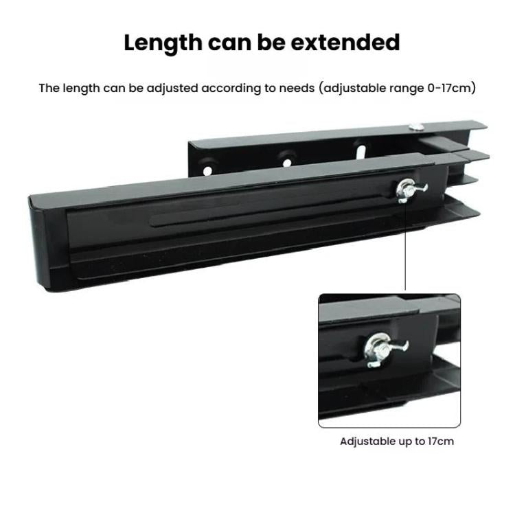 2pcs /Set Retractable Folding Microwave Oven Bracket Carbon Steel Kitchen Shelf