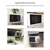 2pcs /Set Retractable Folding Microwave Oven Bracket Carbon Steel Kitchen Shelf