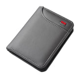 Men Leather Wallet Multi-position Card Holder Vertical ID Card Bag Mini Purse