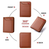 Men Leather Wallet Multi-position Card Holder Vertical ID Card Bag Mini Purse