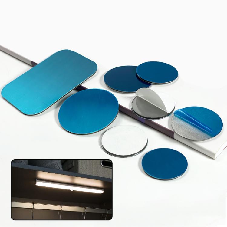 2pcs /Pack Adhesive Iron Sheet Metal Plate Sticker For Magnet Phone Holder Magnetic Cabinet Lights, Metal Plate Sticker