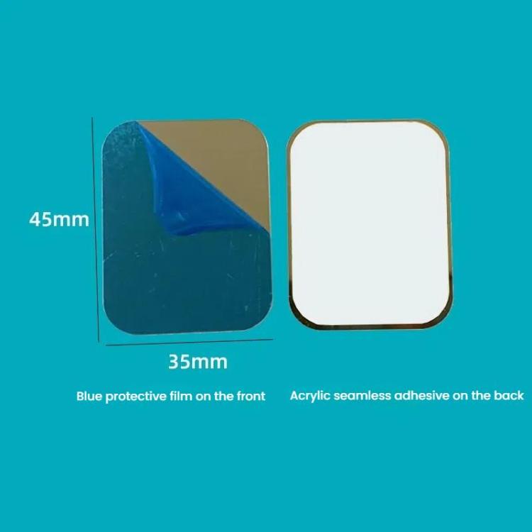 2pcs /Pack Adhesive Iron Sheet Metal Plate Sticker For Magnet Phone Holder Magnetic Cabinet Lights, Metal Plate Sticker