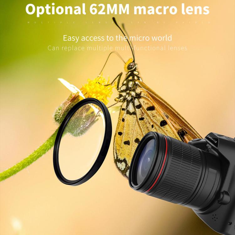 D5 HD WiFi Digital Camera 64MP Dual Camera Night Vision Photography Video DV, Standard White, Standard+Fill Light, Standard+Macro Lens, Standard+Microphone, Standard+Handheld Bracket, Standard+Mic+Light+Lens+Bracket