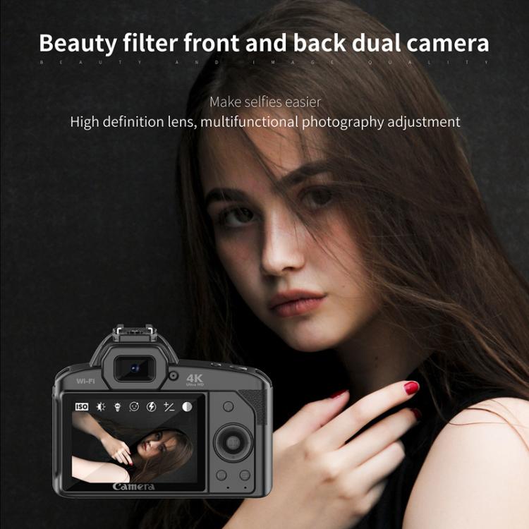 D5 HD WiFi Digital Camera 64MP Dual Camera Night Vision Photography Video DV, Standard White, Standard+Fill Light, Standard+Macro Lens, Standard+Microphone, Standard+Handheld Bracket, Standard+Mic+Light+Lens+Bracket