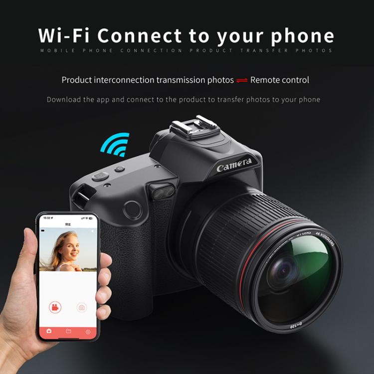 D5 HD WiFi Digital Camera 64MP Dual Camera Night Vision Photography Video DV, Standard White, Standard+Fill Light, Standard+Macro Lens, Standard+Microphone, Standard+Handheld Bracket, Standard+Mic+Light+Lens+Bracket
