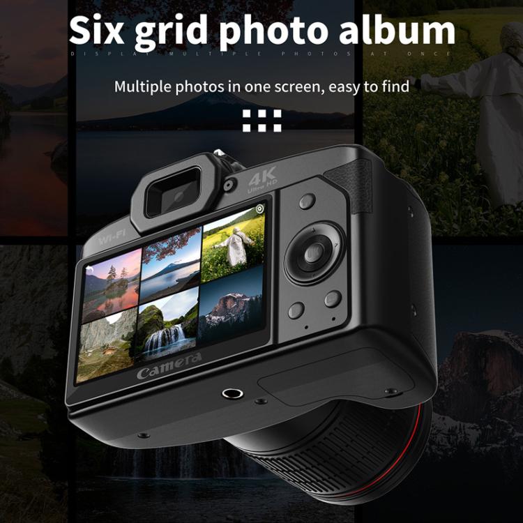 D5 HD WiFi Digital Camera 64MP Dual Camera Night Vision Photography Video DV, Standard White, Standard+Fill Light, Standard+Macro Lens, Standard+Microphone, Standard+Handheld Bracket, Standard+Mic+Light+Lens+Bracket