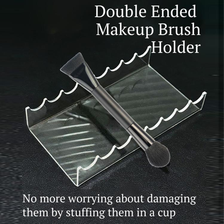 1pc Transparent Acrylic Makeup Brush Storage Display Stand, 1pc, 2pcs