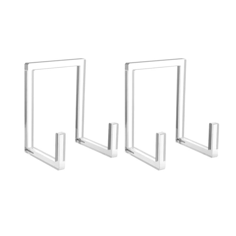 1pc Acrylic Book Picture Frame Plate Stand, 1pc, 2pcs