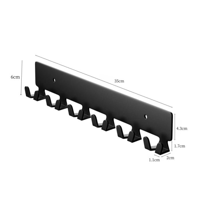 1pc Corridor Metal 6 Hooks Key Wall Hanger, 1pc, 2pcs