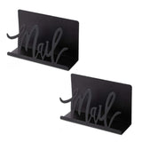 1pc Metal Mail Letter Storage Rack for Office Desks, 1pc, 2pcs