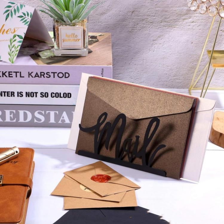 1pc Metal Mail Letter Storage Rack for Office Desks, 1pc, 2pcs