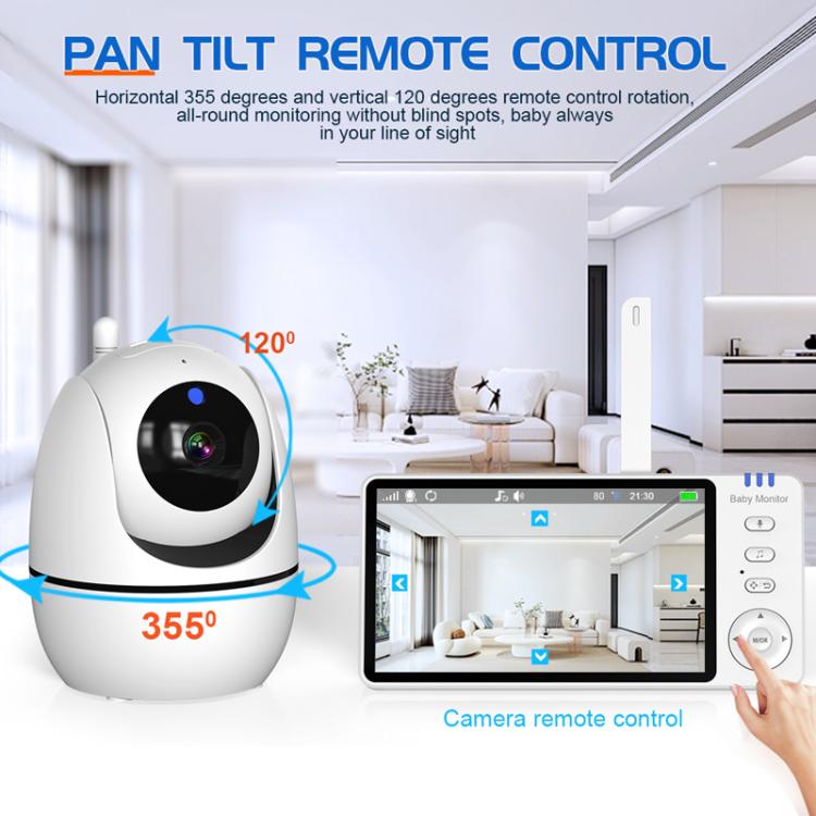 5 inch 1080P HD Baby Watcher Baby Monitor Camera, US Plug, EU Plug, UK Plug, AU Plug