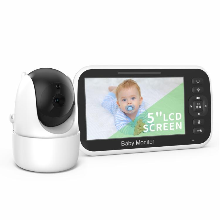 5 inch LCD Screen Auto Night Vision Baby Monitor, US Plug, EU Plug, UK Plug, AU Plug UK Plug