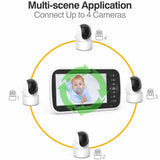 5 inch LCD Screen Auto Night Vision Baby Monitor, US Plug, EU Plug, UK Plug, AU Plug
