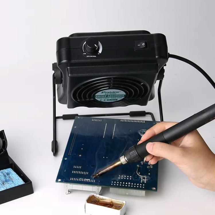 ProsKit SS-595H Soldering Fume Extractor With Blowing/Suction, Adjustable Wall/Desk Mount -