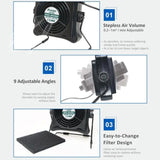ProsKit SS-595H Soldering Fume Extractor With Blowing/Suction, Adjustable Wall/Desk Mount -