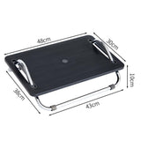 Adjustable Under Desk Foot Rest for Office Ergonomics, Anti-Cross Leg Design Foot Stool, Metal Tube Black, Metal Tube Gray