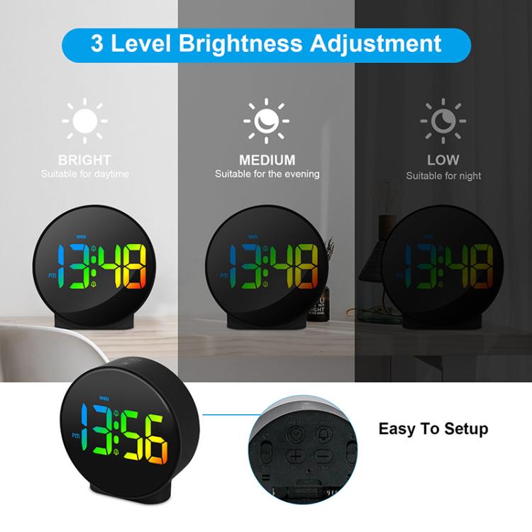EDUP EH-8816 Simple Digital Electronic Clock Night Light Battery Plug-in Dual Power Mode Alarm Clock