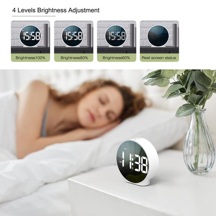 EDUP EH-8816 Simple Digital Electronic Clock Night Light Battery Plug-in Dual Power Mode Alarm Clock