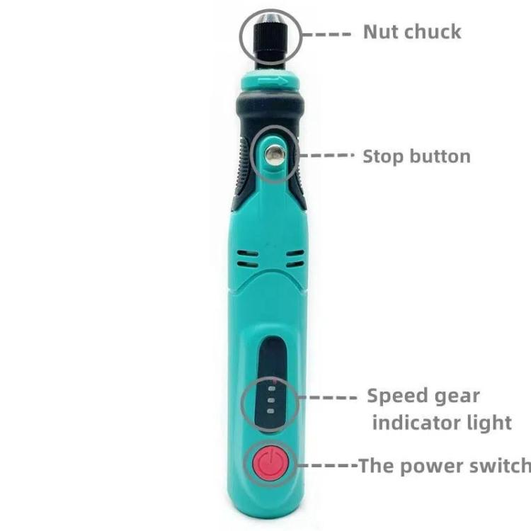 Mini USB Charging 3-speed Electric Grinder Carving Pen DIY Painting Cutting Drilling Micro Electric Drill, 60pcs /Set