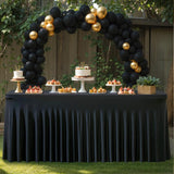 Spandex Table Skirt for Rectangle Table Stretchable Wrinkle Resistant Tablecloth for Weddings Parties Tradeshows, 122x60x76cm, 183x76x76cm, 243x76x76cm