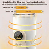 18W Wireless Baby Bottle Warmer 6 Adjustable Temperature Settings Milk Thermo Cover for Breastfeeding & Formula, 6000mAh, 8000mAh, 10000mAh