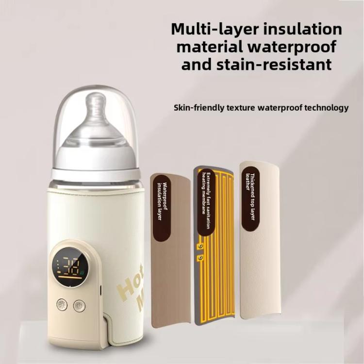 18W Wireless Baby Bottle Warmer 6 Adjustable Temperature Settings Milk Thermo Cover for Breastfeeding & Formula, 6000mAh, 8000mAh, 10000mAh
