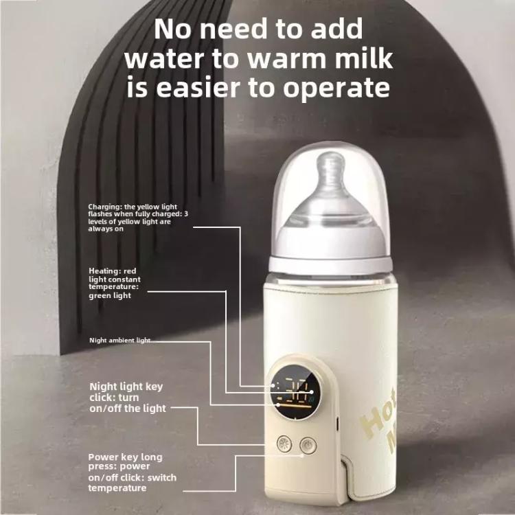 18W Wireless Baby Bottle Warmer 6 Adjustable Temperature Settings Milk Thermo Cover for Breastfeeding & Formula, 6000mAh, 8000mAh, 10000mAh
