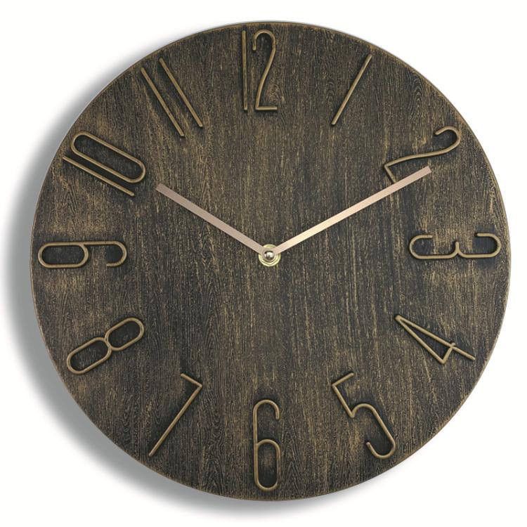 12 Inch Frameless Minimalist Wall Clock Silent Modern Quartz Clock for Living Room, Bedroom, Kitchen, White, Black, Wood Grain, Blue Gray, Gold Bronze, Retro Silver, Black Gold